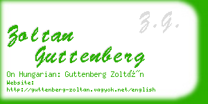 zoltan guttenberg business card